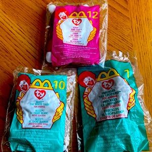 McDonald’s Ty set of three new sealed packages vintage beanie babies see listing